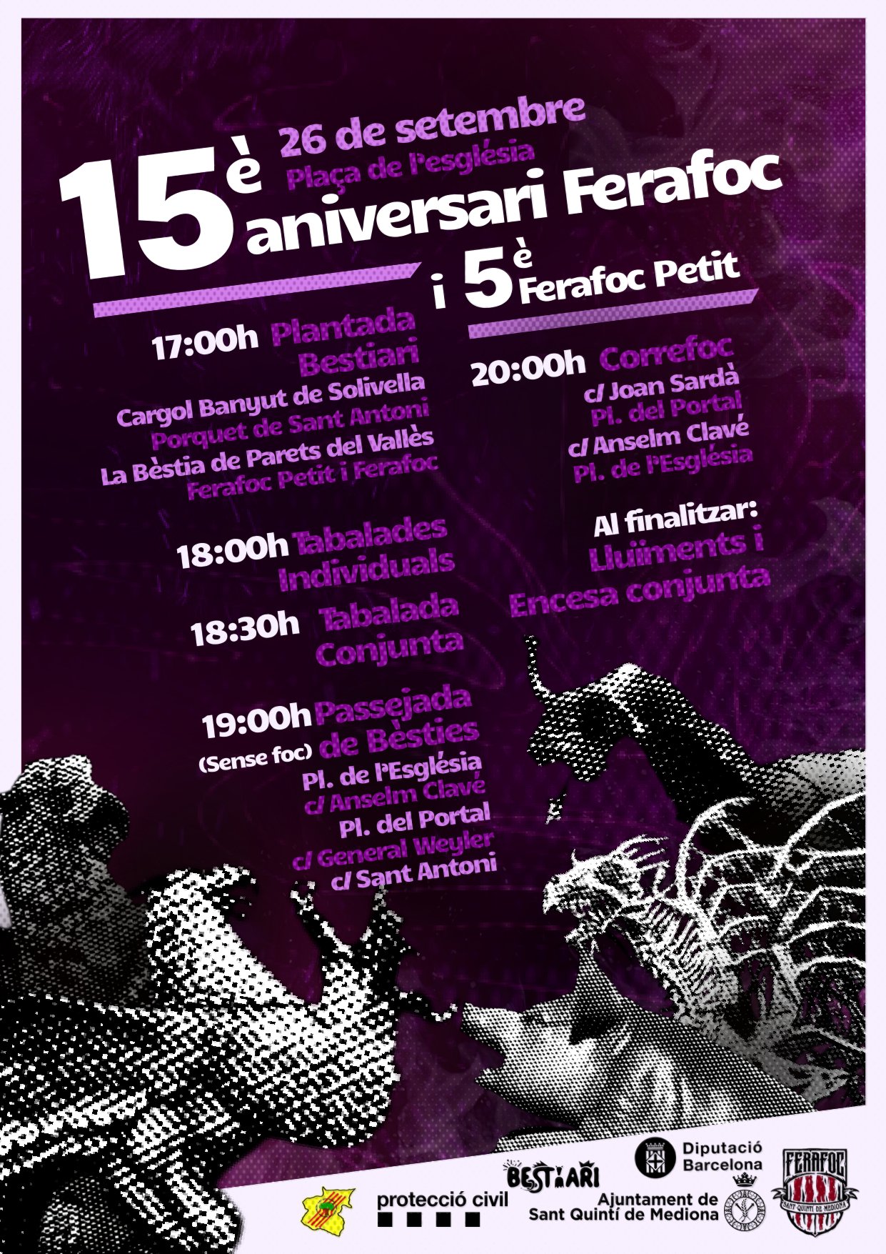 Trobada de Bestiari — 15 anys del Ferafoc i 5 anys del Ferafoc Petit